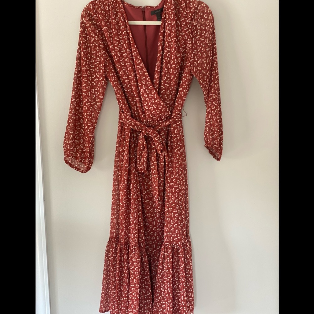 J crew ruffle hem dress